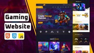 How to Make a Gaming Website Using Html CSS JavaScript