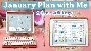 January Digital Plan With Me | Digital Planning | iPad Planner Goodnotes 