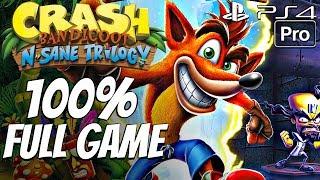 Crash Bandicoot (PS4) - Gameplay Walkthrough 100% Complete All Boxes, All Gems, All Relics FULL GAME