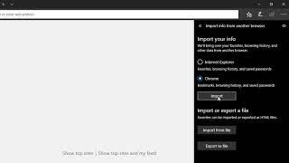 How To : import Favorites from Chrome to Edge on windows 10