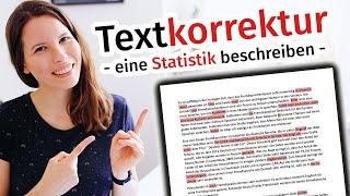 Eine Statistik beschreiben: Textkorrektur (Deutsch B2, C1)