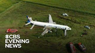 Russian jet passengers survive emergency landing in cornfield