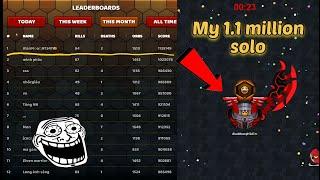 #evowars io getting 1.1 Million solo | Evowars killing all level 36 | evowars pro skills AlanMoon