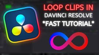 How to PERFECTLY loop clips in Davinci Resolve *FAST TUTORIAL*