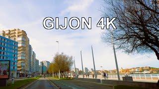 Gijon - Xixon (Asturias, Spain) Driving Tour 4K Scenic Drive UHD