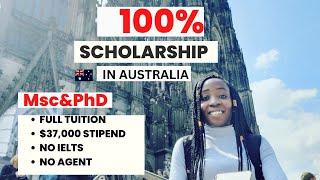 Fully Funded Scholarship In Australia. 100% Masters & PhD Scholarship. No IELTS, No Agent.