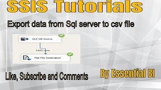How to Export data from Sql server to Flat file using SSIS ?