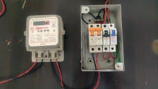 4 way MCB box with meter connection in hindi