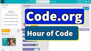 Code.org Hour of Code | Poem Art | Tutorial and Answers