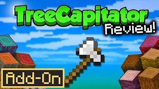 The BEST TreeCapitator Addon for Minecraft Bedrock Survival Players Review!