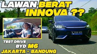 TEST DRIVE PERDANA JAKARTA -  BANDUNG DENGAN BYD M6 !! #teguhku #bydm6