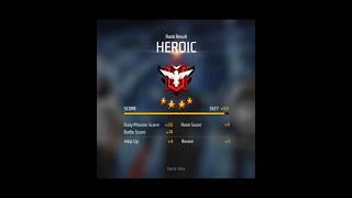 Heroic 4 STAR TO  Heroic 5 STAR   BR RANK PUSH master 6000 SCORE#short #shorts #freefire