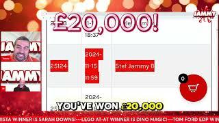 Stef Wins £20,000 Cash With Jammy! 