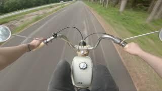 Riding an old russian/latvian moped "RIGA 13" "Рига 13"