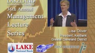 Management Lecture Series - Lisa Oliver, President Greater Cleveland District, KeyBank