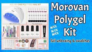 MOROVAN POLYGEL KIT FROM AMAZON | SWATCHES | AMAZING KIT!