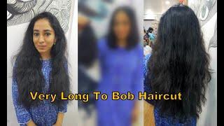 Very Long Hair To Bob Haircut|Makeover Haircut At Aloha Salon