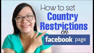 HOW TO SET COUNTRY RESTRICTIONS ON OUR FACEBOOK PAGE | ELIZABETH VELOSO