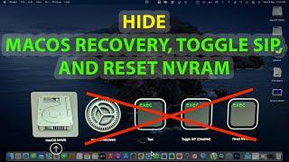 How to Hide MacOS Recovery, Toggle SIP, and Reset NVRAM from Picker Menu Hackintosh OpenCore