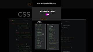 toggle switch dark theme light theme in HTML CSS and JavaScript  #htmlcss #webdevelopment #webdesign