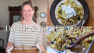 Dump and Bake Dinners from my Homestead Kitchen