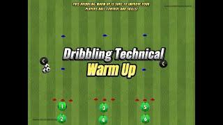 Muscle Activation and Dribbling Football Warm Up with Passing!