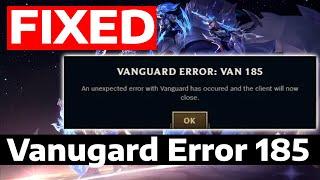 How To Fix League of Legends Vanguard Error 185