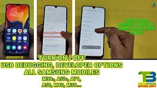 How to Enable USB Debugging Mode Developer Options In All Samsung Mobiles | debugging in Samsung A50