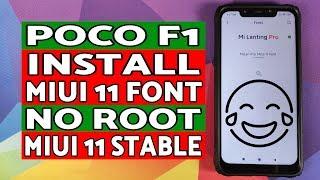 Install MIUI 11 Font | Xiaomi Poco F1 | MIUI 11 Stable | Without Root