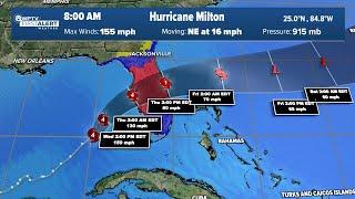 Hurricane Milton forecast, 8 a.m. on Oct. 9, 2024