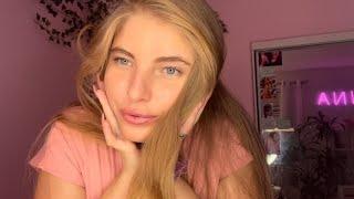 Brushing and Braiding my Long Blonde Hair  Whispered ASMR