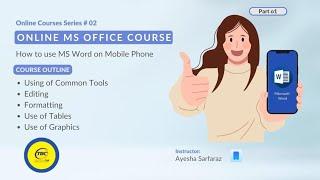 How To Use MS Word On Mobile | Mobile MN MS Word use Kesy kren | TBC Microsoft Office Course