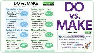 DO vs. MAKE in English - What is the difference?