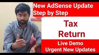 Step by step Google AdSense new importand TAX UPDATE || Now 24% YouTube Earnings will be deduct