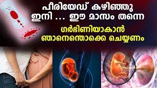 പീരിയേഡ്‌ കഴിഞ്ഞു ഇനി ... ഈ മാസം തന്നെ ഗര്‍ഭിണിയാകാന്‍ എന്തൊക്കെ  ചെയ്യണം How to Get Pregnant fast