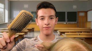 ASMR Guy in the Back of Class Plays with Your Hair