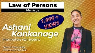 Law of Persons - Marriage (English) | Ashani Kankanage | ProStudies