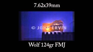 HD Slow motion 7.62x39mm Wolf 124gr FMJ