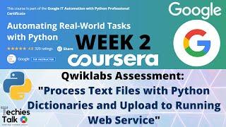 Automating Real-World Tasks with Python WEEK 2 Qwiklabs Assessment Coursera | Certificate by Google