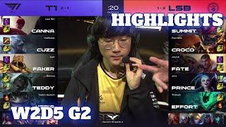 LSB vs T1 - Game 2 Highlights | Week 2 Day 5 LCK Summer 2021 | Liiv SANDBOX vs T1 G2