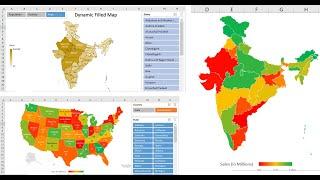 Dynamic Filled map in Excel | Connect with Wikipedia page to get population Data