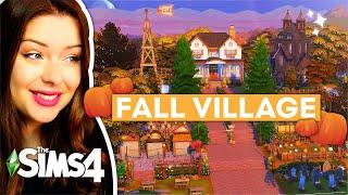 I Built a MASSIVE Fall Inspired Village in The Sims 4 (No CC)