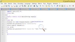 Find ASCII value by using JAVA