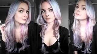 Dyeing VPFashion Hair Extensions Silver and Pastel Purple + Styling!