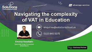 Navigating the complexity of VAT in Education