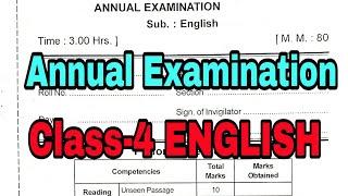 KV Question Papers / Class-4 English/ previous year Annual Exam/ For kendriya vidyalaya students /
