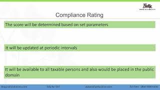 Compliance rating