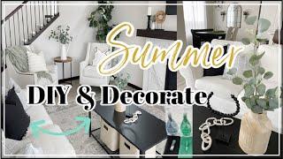 Summer Decorate With Me 2020 | Summer Living Room Makeover | Clean, Decorate + Easy DIYs