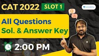 CAT 2022 | SLOT 1 | Complete Question Paper Solution & Answer Key | Complete Analysis | Ronak Shah