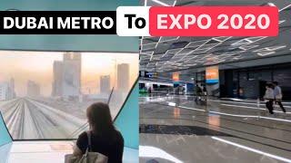 DUBAI METRO RIDE to EXPO 2020 DUBAI Inside Expo Link 2020 Station How to Visit Dubai EXPO 2021